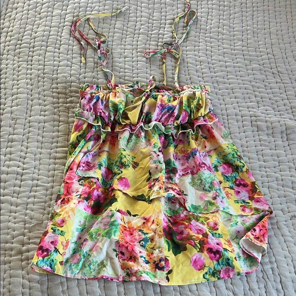 Floral Kids Dress with Adjustable Straps